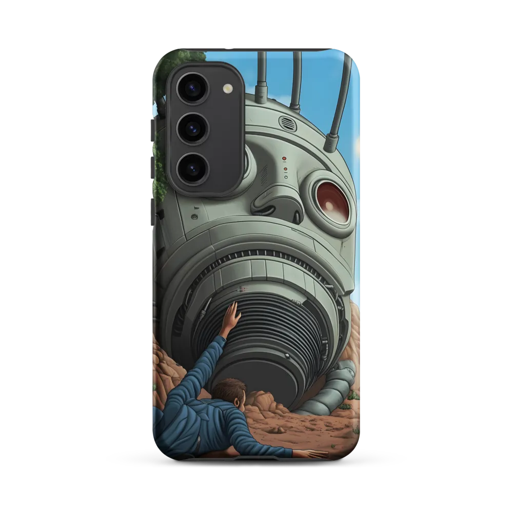 The Descent into Technological Abyss | Phone Case |  S23 Plus | Tough Case | Matte