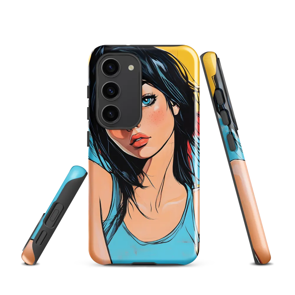 Vibrant Portrait of Modern Youth | Phone Case |  S23 | Tough Case | Glossy