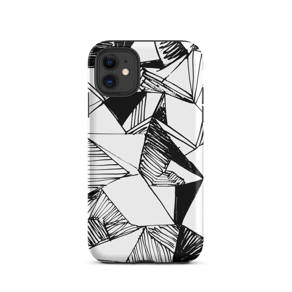 Dynamic Geometry in Ink | Phone Case |  11 | Tough Case | Matte