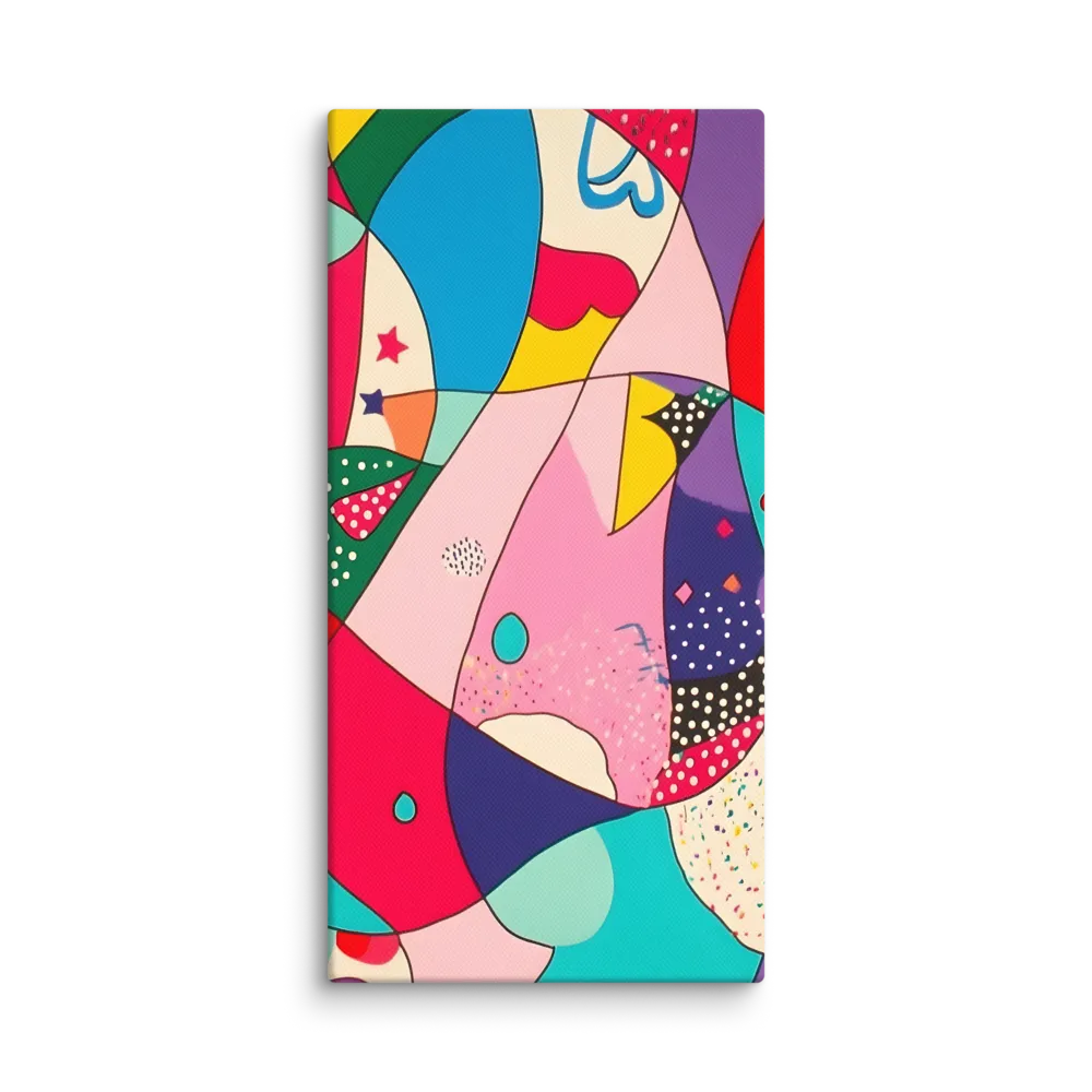 Playful Geometry in Color | Canvas | 10″×20″