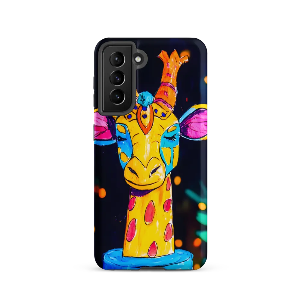 Whimsical Giraffe in Vibrant Colors