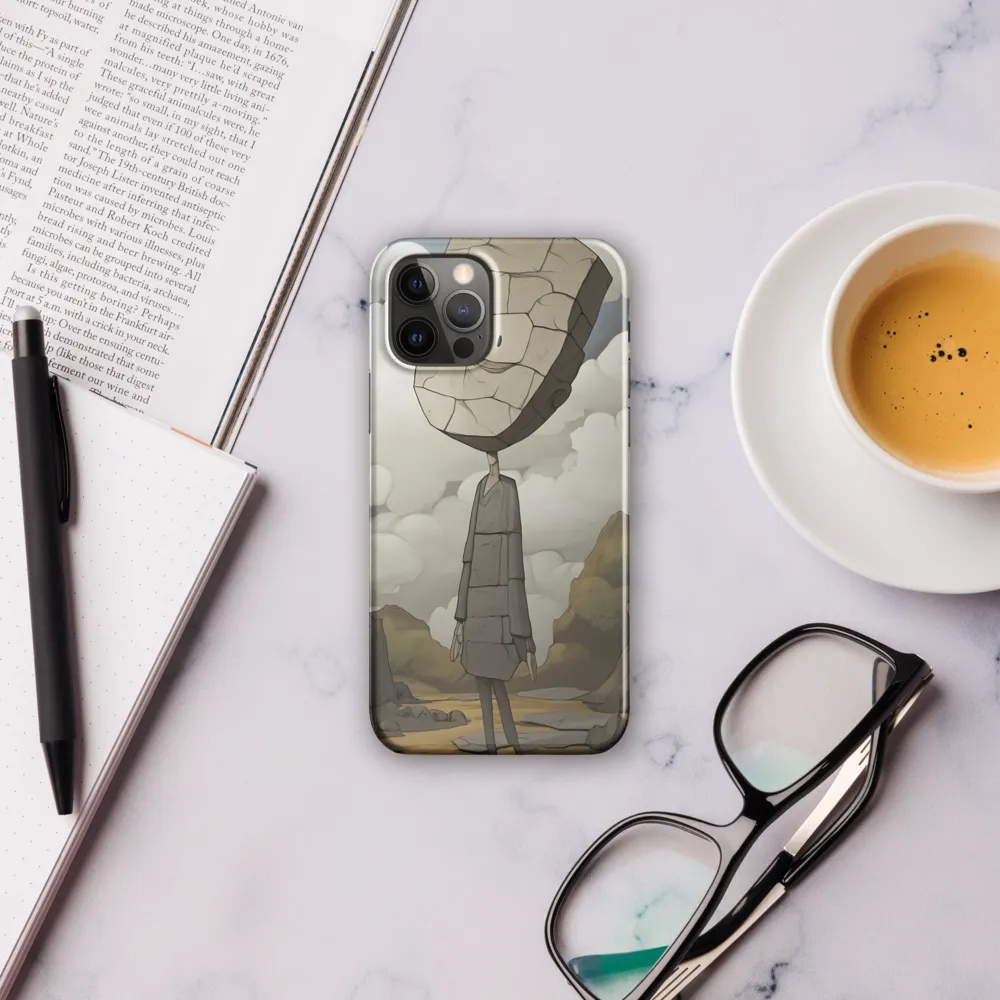 Whimsical Stone Figure in a Rocky Landscape | Phone Case |  12 Pro | Snap Case | Glossy