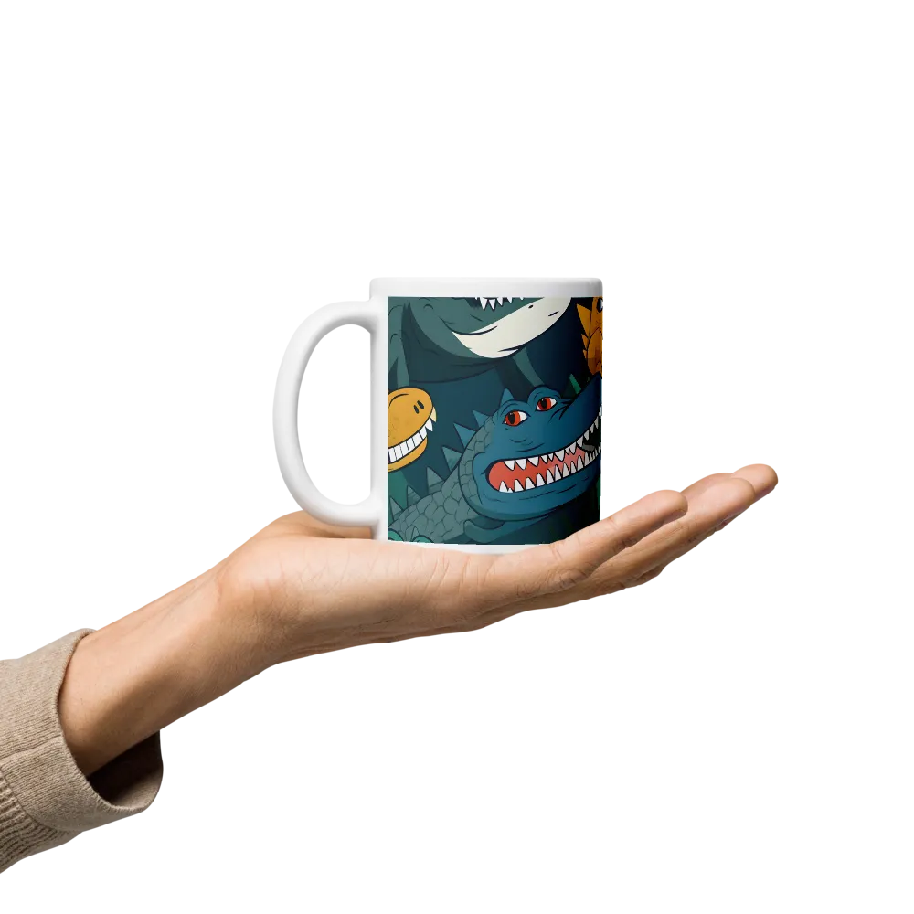 Cheerful Crocodilian Parade | Mugs | Multiple Sizes & Colors