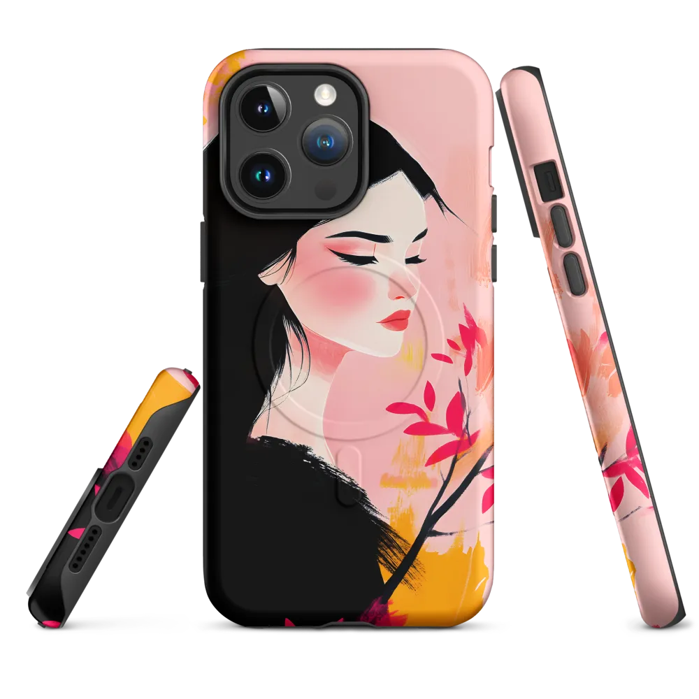 Pink Profile with Blossom Branch
