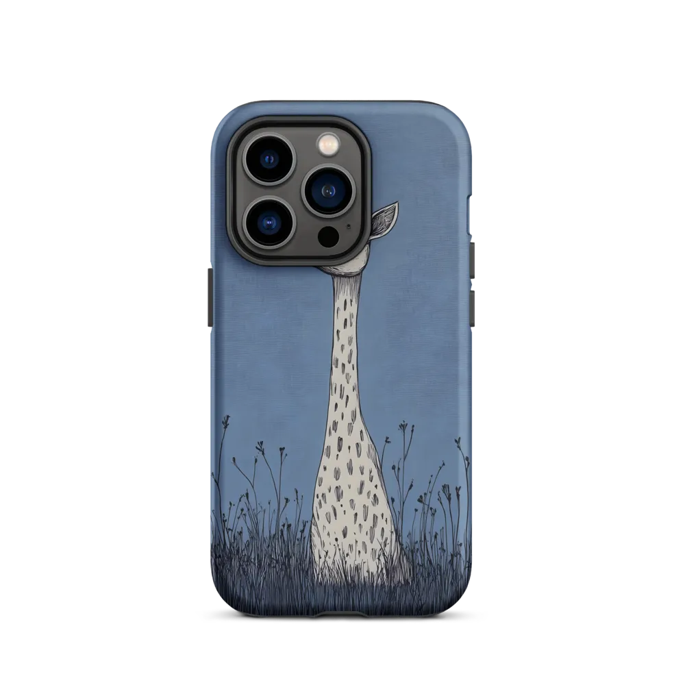 Whimsical Giraffe in Blue