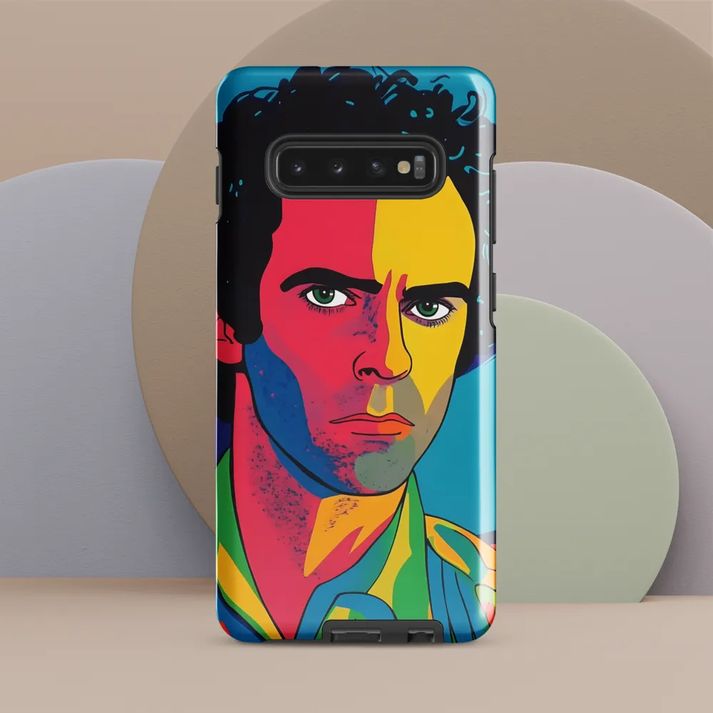 Electric Visage: A Portrait of Vibrance | Phone Case |  S10 Plus | Tough Case | Glossy