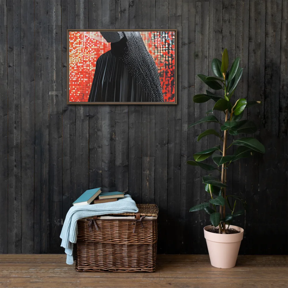 Veil of Modernity | Canvas with Brown Frame | 20″×30″