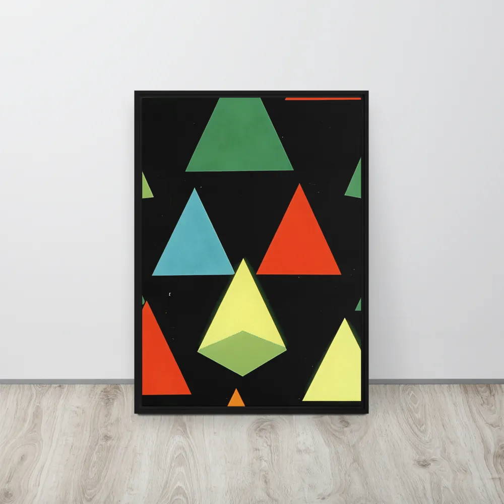 Geometric Harmony in Color | Canvas with Black Frame | 20″×28″