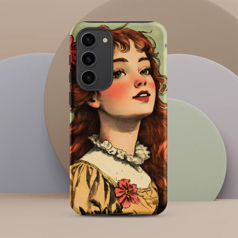 Whimsical Portrait of a Flower-Adorned Girl
