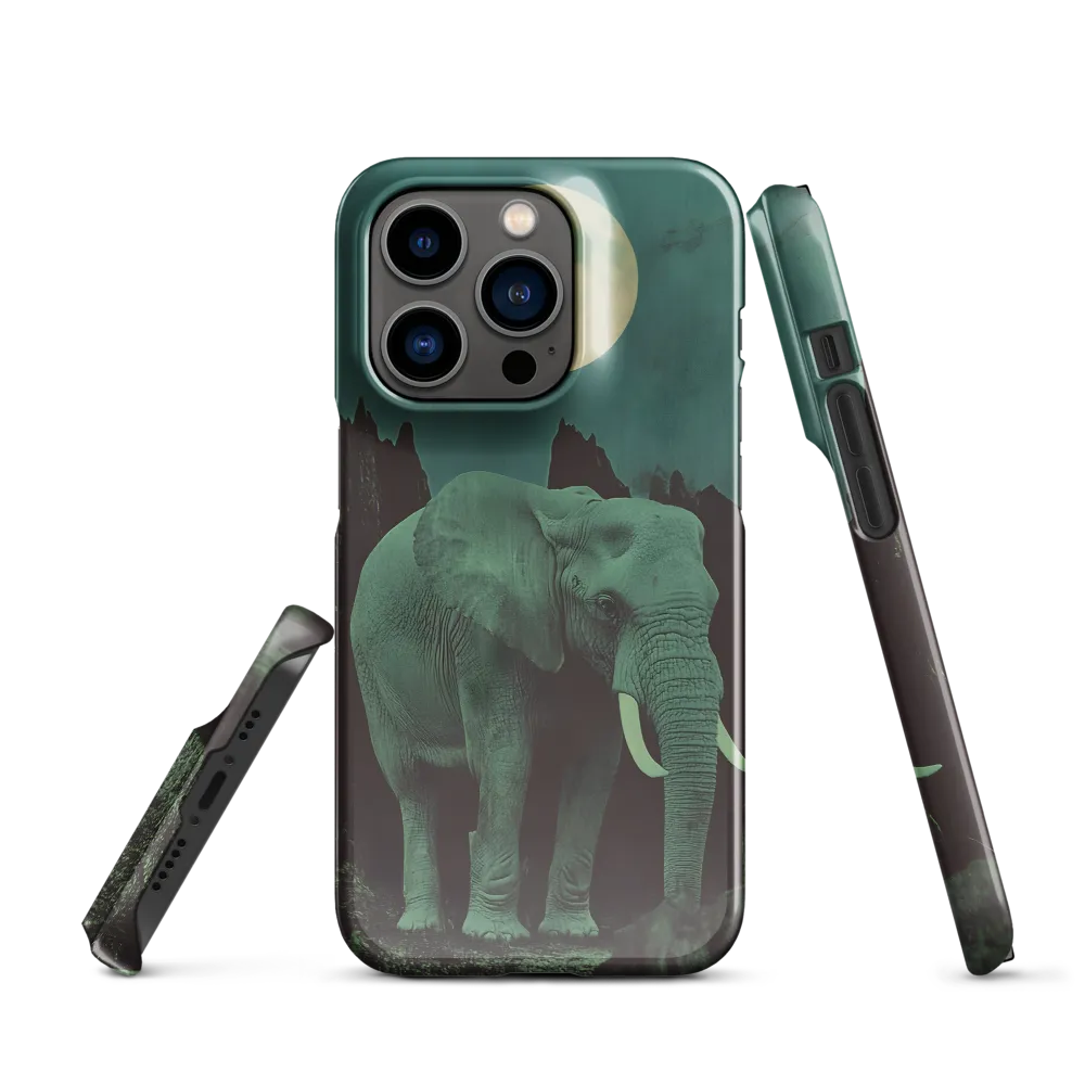 Ethereal Presence: Elephant Under a Full Moon