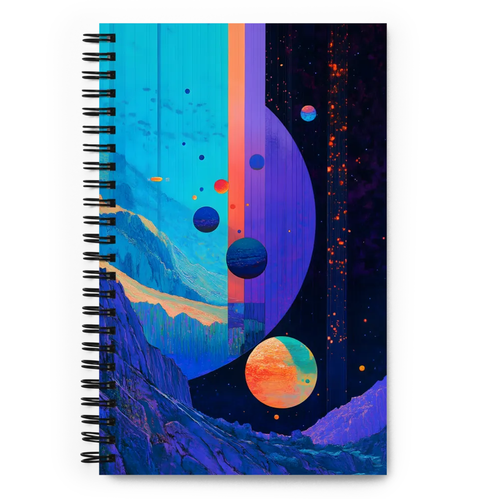 Celestial Harmony: A Surreal Exploration of Space | Spiral Notebook