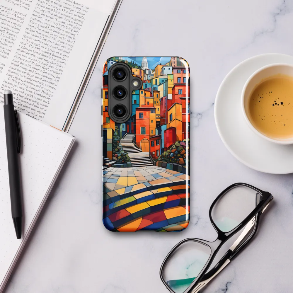Vibrant Village: A Cubist Journey