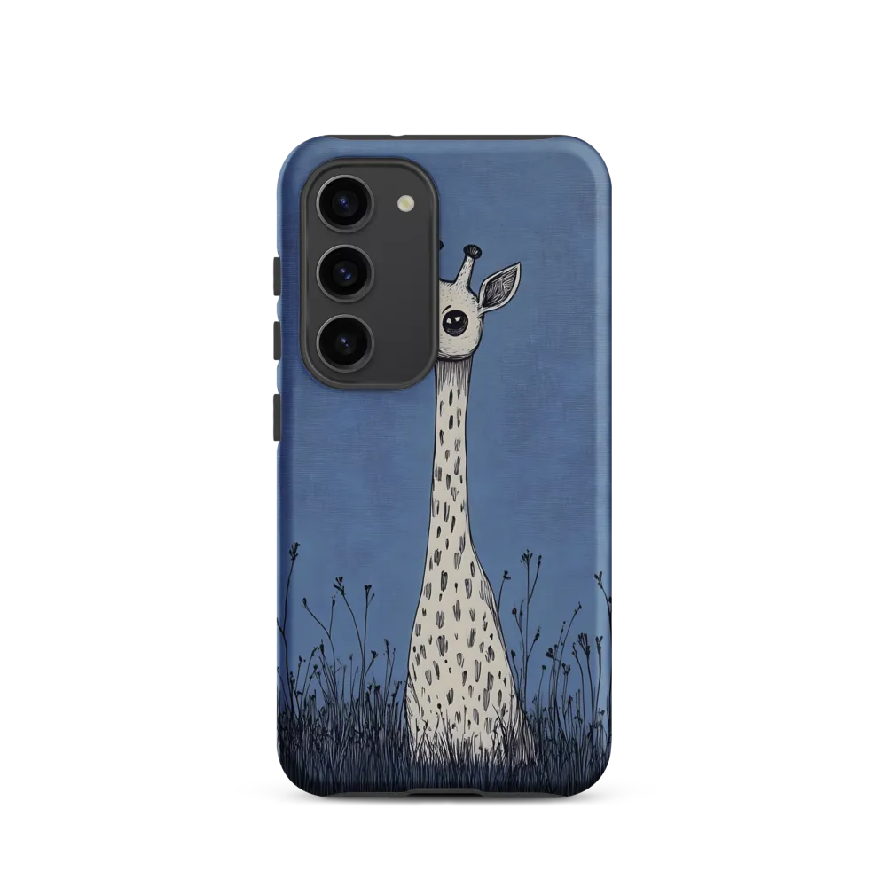 Whimsical Giraffe in Blue