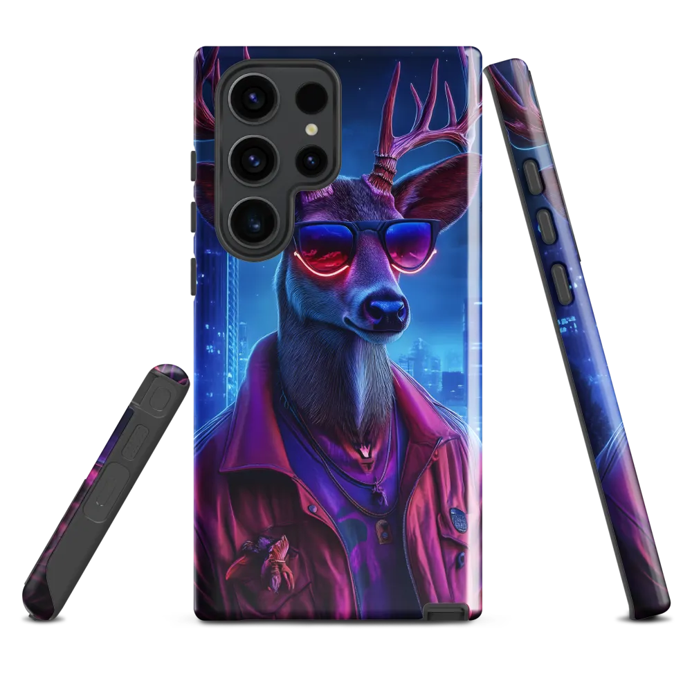 Urban Serenade: The Cool Deer | Phone Case |  S23 Ultra | Tough Case | Glossy