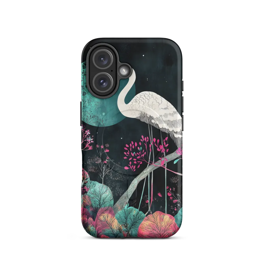 Ethereal Presence: Heron in a Floral Dreamscape