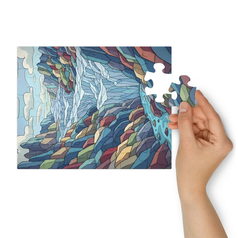 Stained-Glass Canyon 
 Jigsaw Puzzle in Tin Box