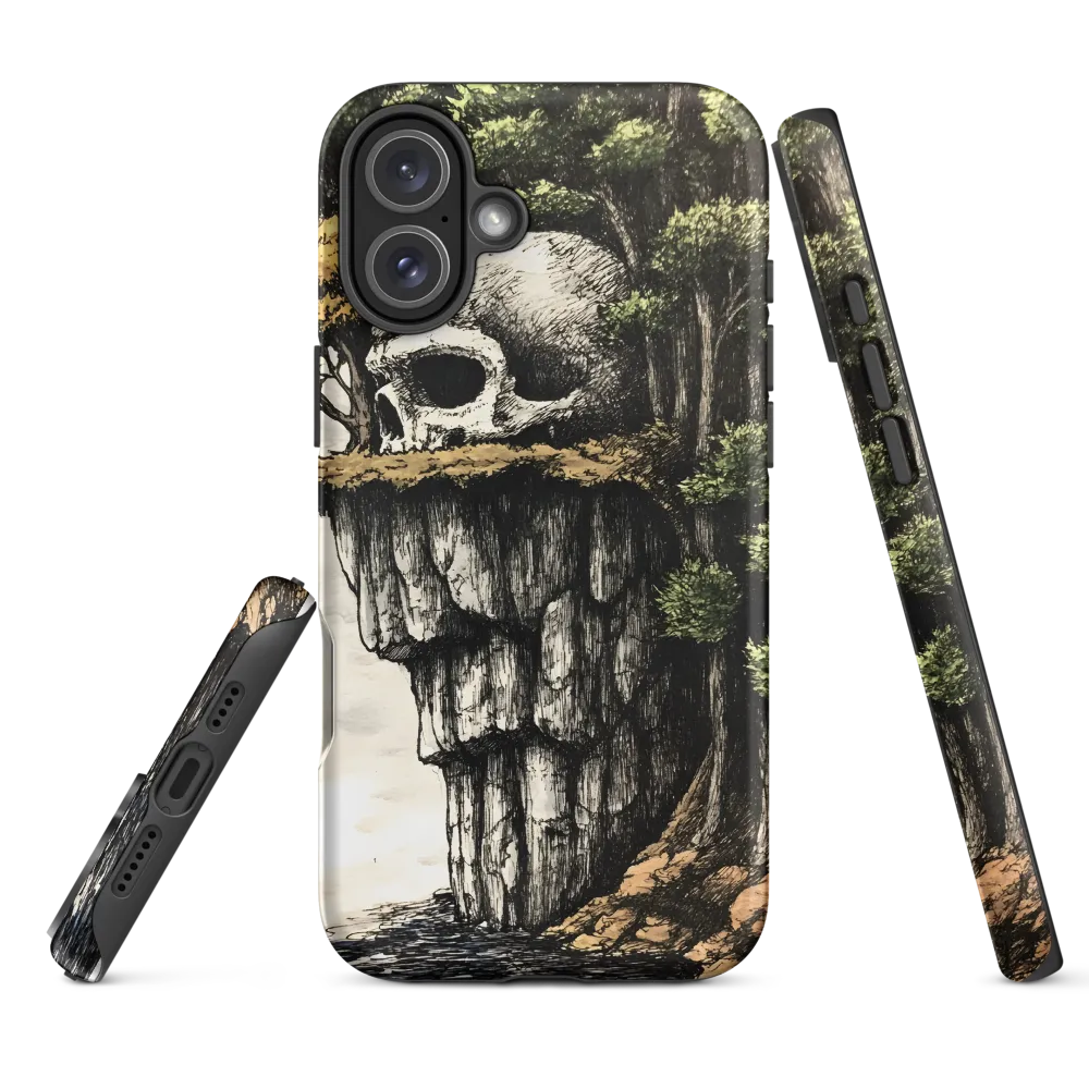 The Whispering Skull: A Surreal Encounter with Nature | Phone Case |  16 Plus | Tough Case | Matte