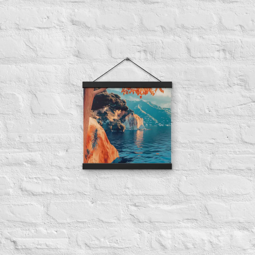 Elysian Waterscape | Poster With Black Wood Hanger | 12″×12″