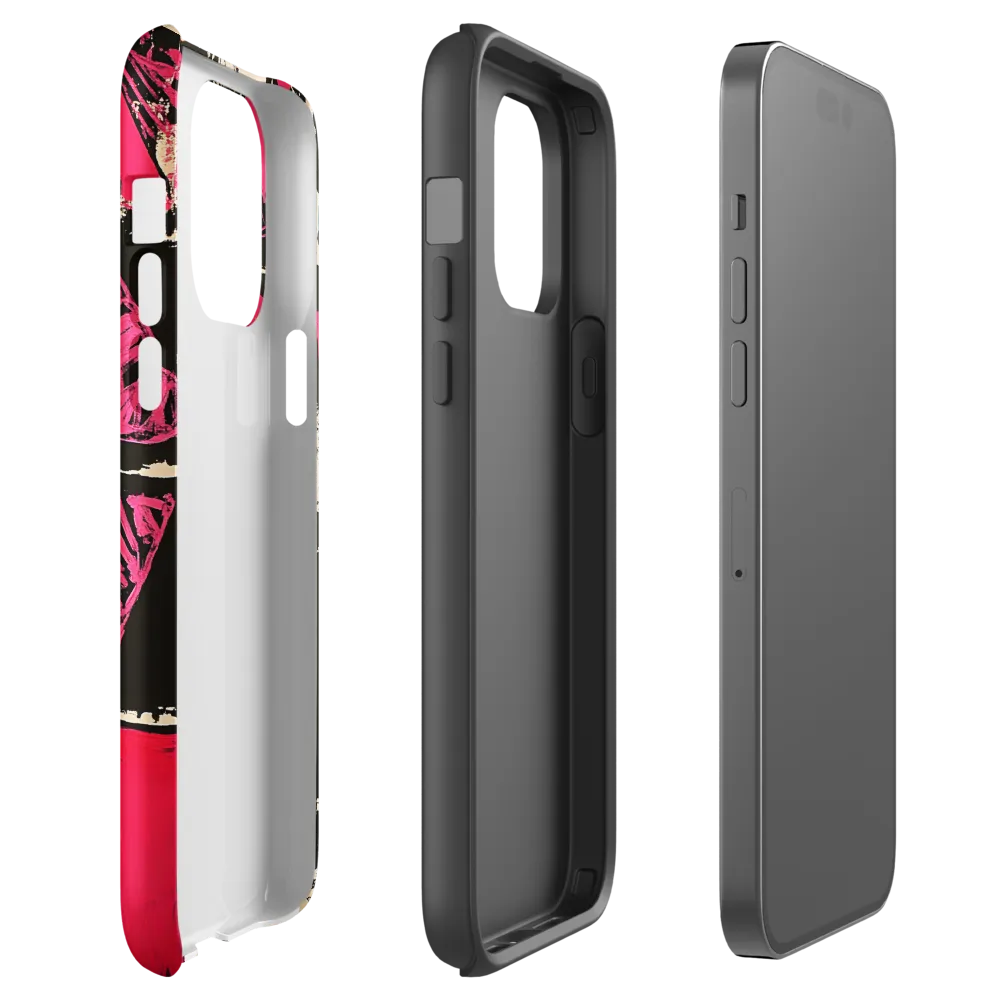 Geometric Symphony in Pink and Black