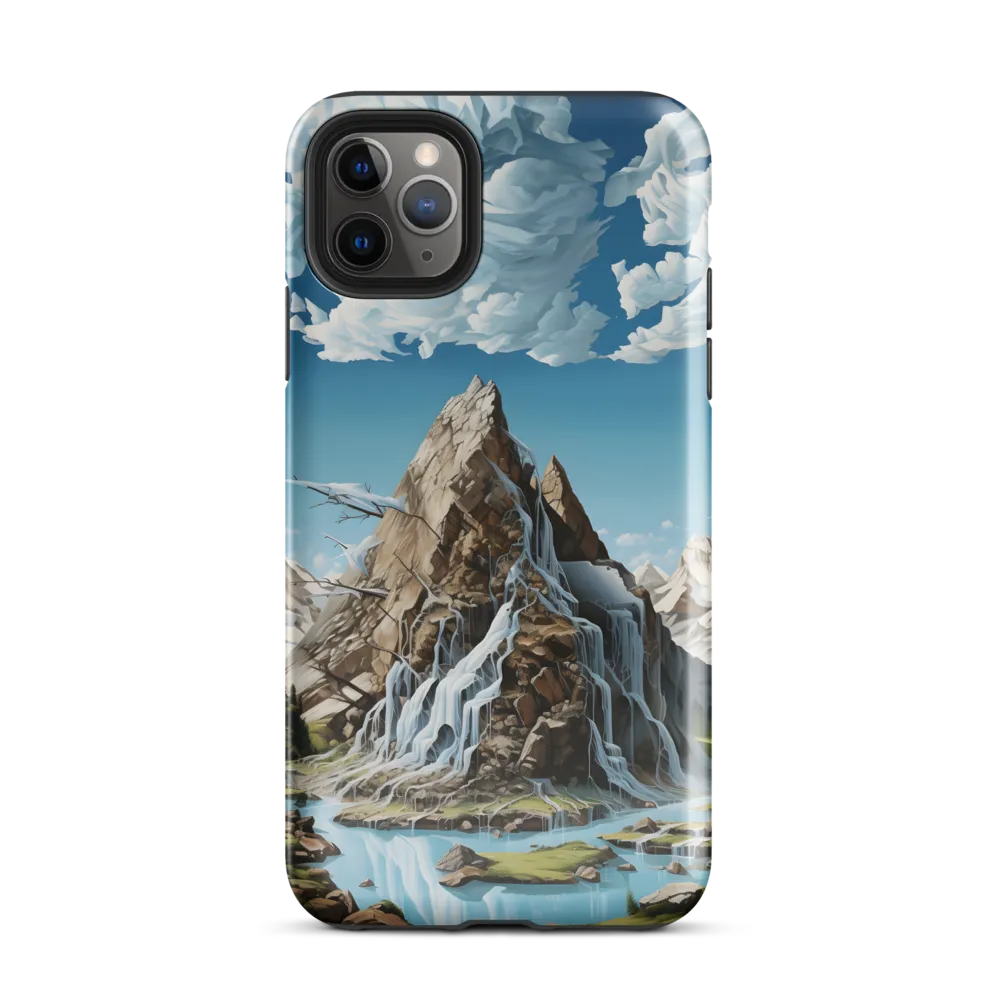 Majestic Cascade: A Mountain Masterpiece | Phone Case |  11 Pro Max | Tough Case | Glossy