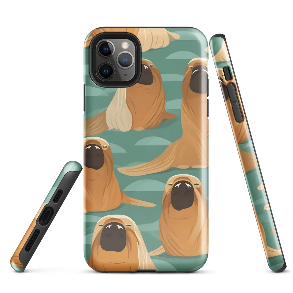 Whimsical Walrus Wonderland | Phone Case |  11 Pro Max | Tough Case | Glossy