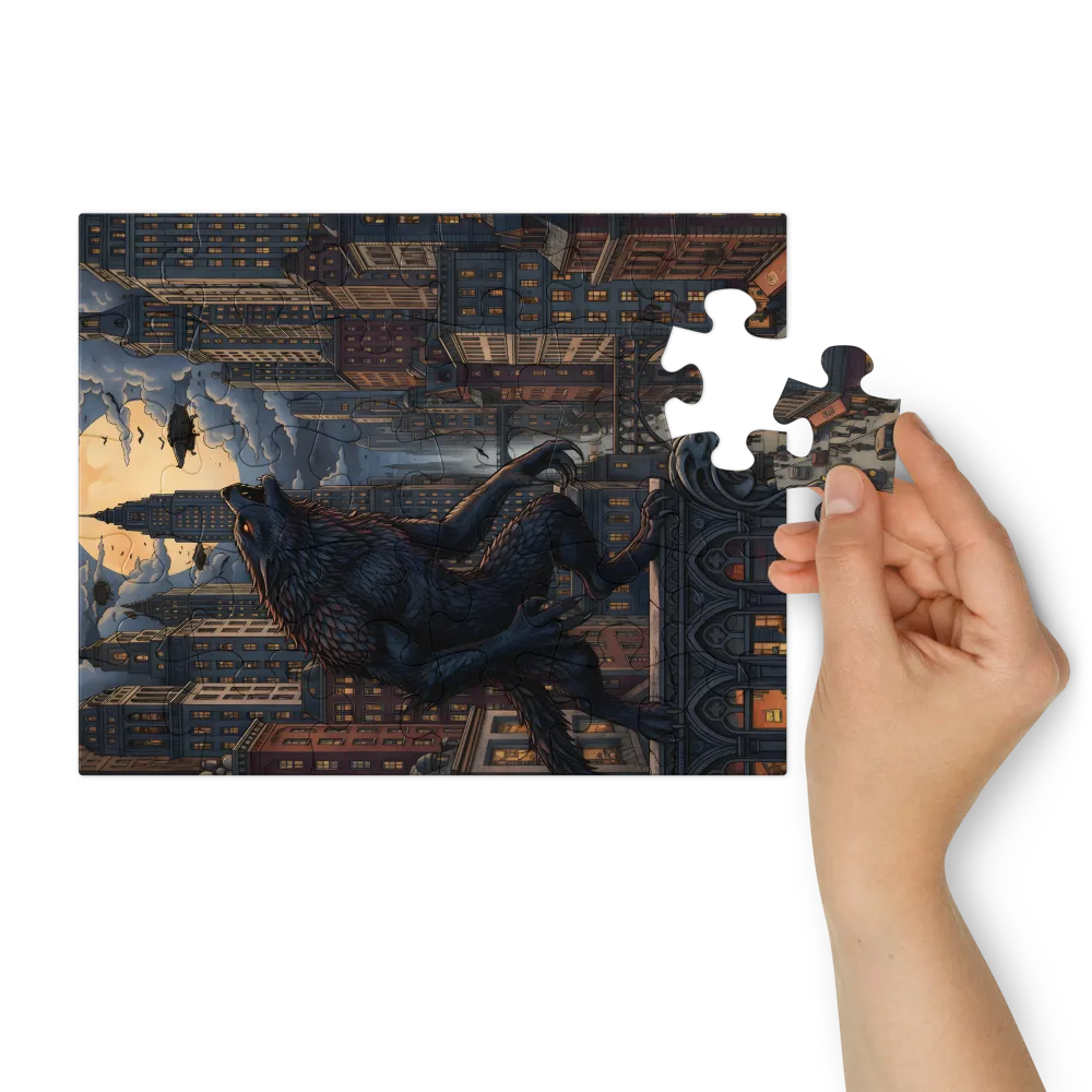 Moonlit Howl 
 Jigsaw Puzzle in Tin Box