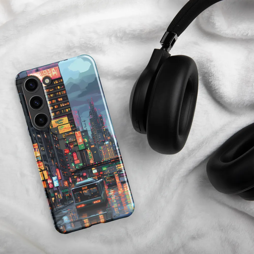 Neon Dreams: A Pixelated Urban Night