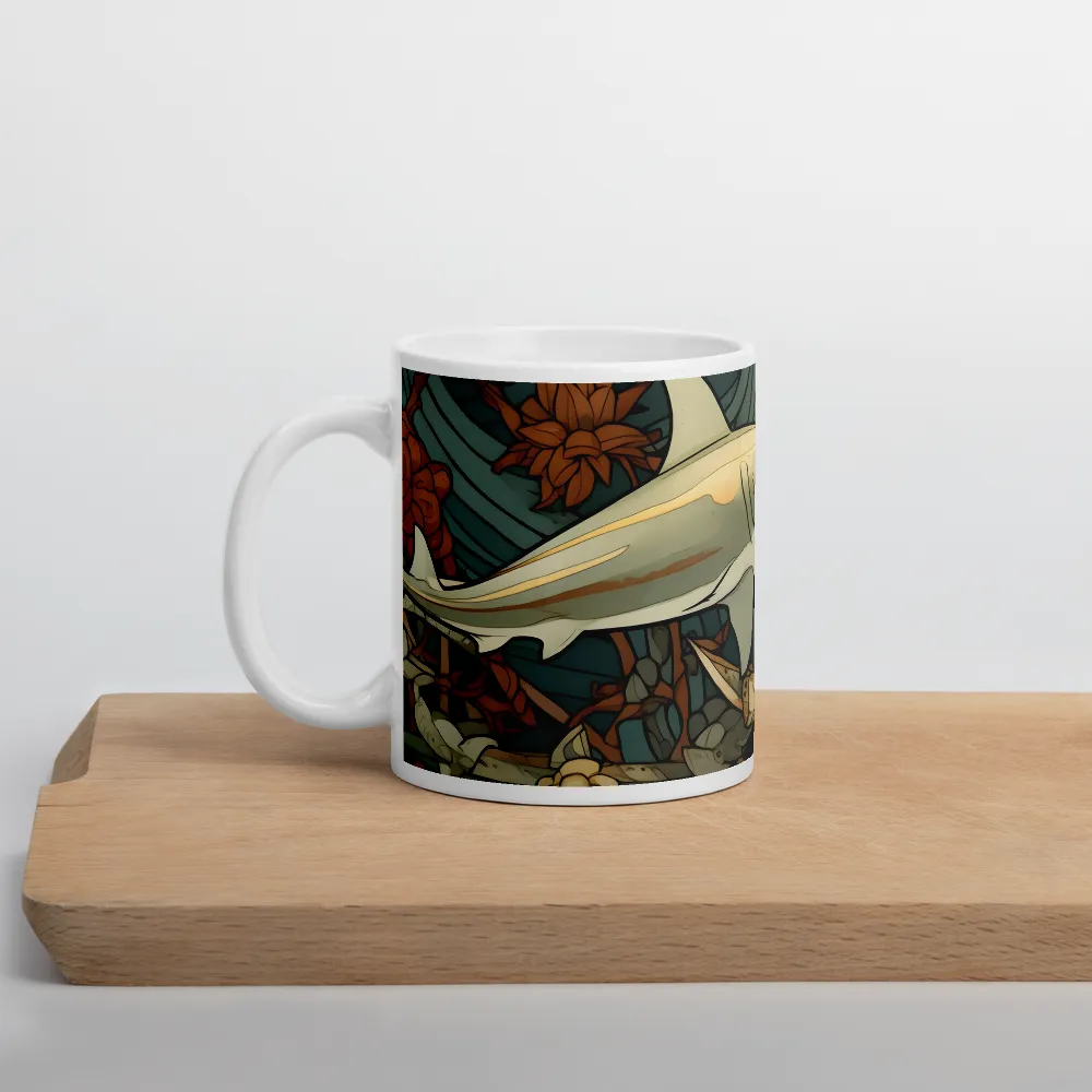 Dynamic Harmony of Sharks and Flora | Mugs | Multiple Sizes & Colors