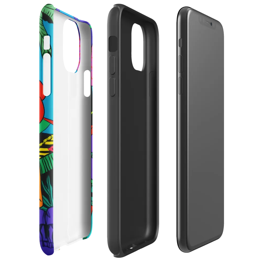 Tropical Vibes: A Playful Portrait | Phone Case |  11 Pro Max | Tough Case | Glossy