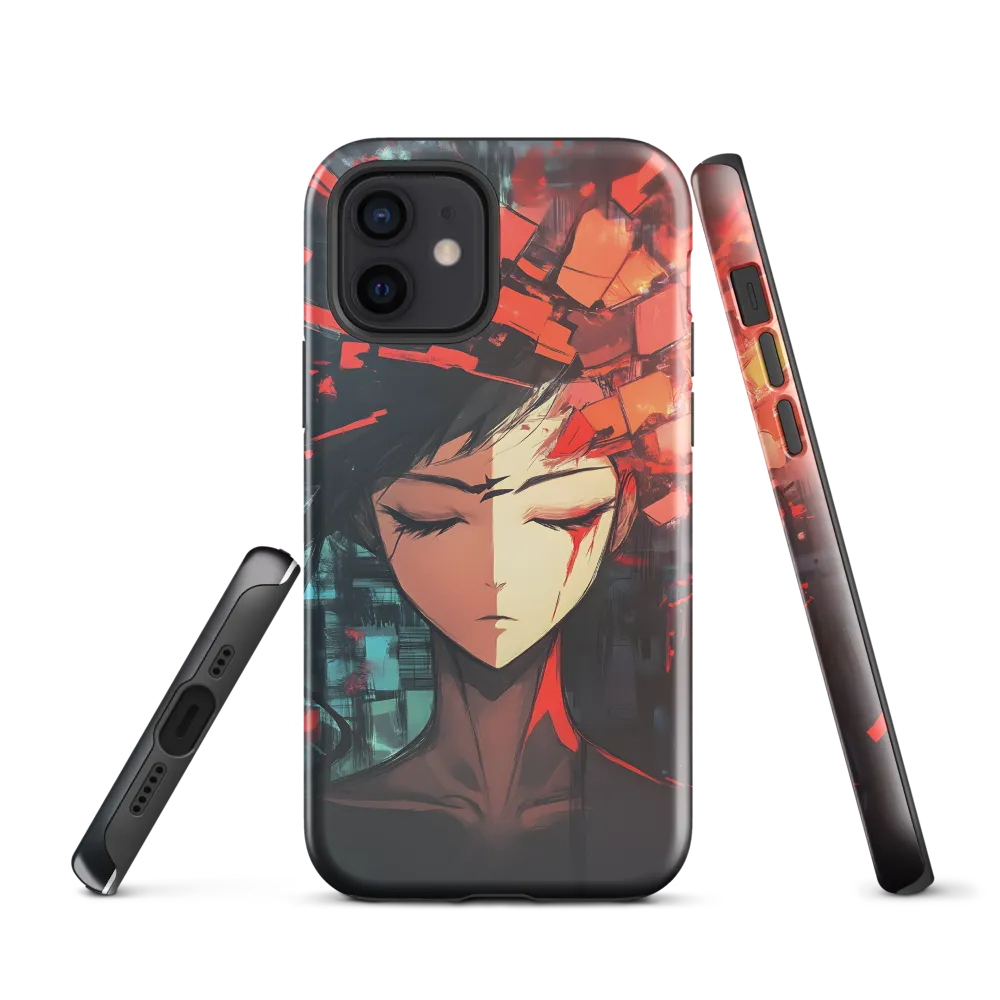 Fragmented Mind: The Silent Struggle | Phone Case |  12 | Tough Case | Glossy