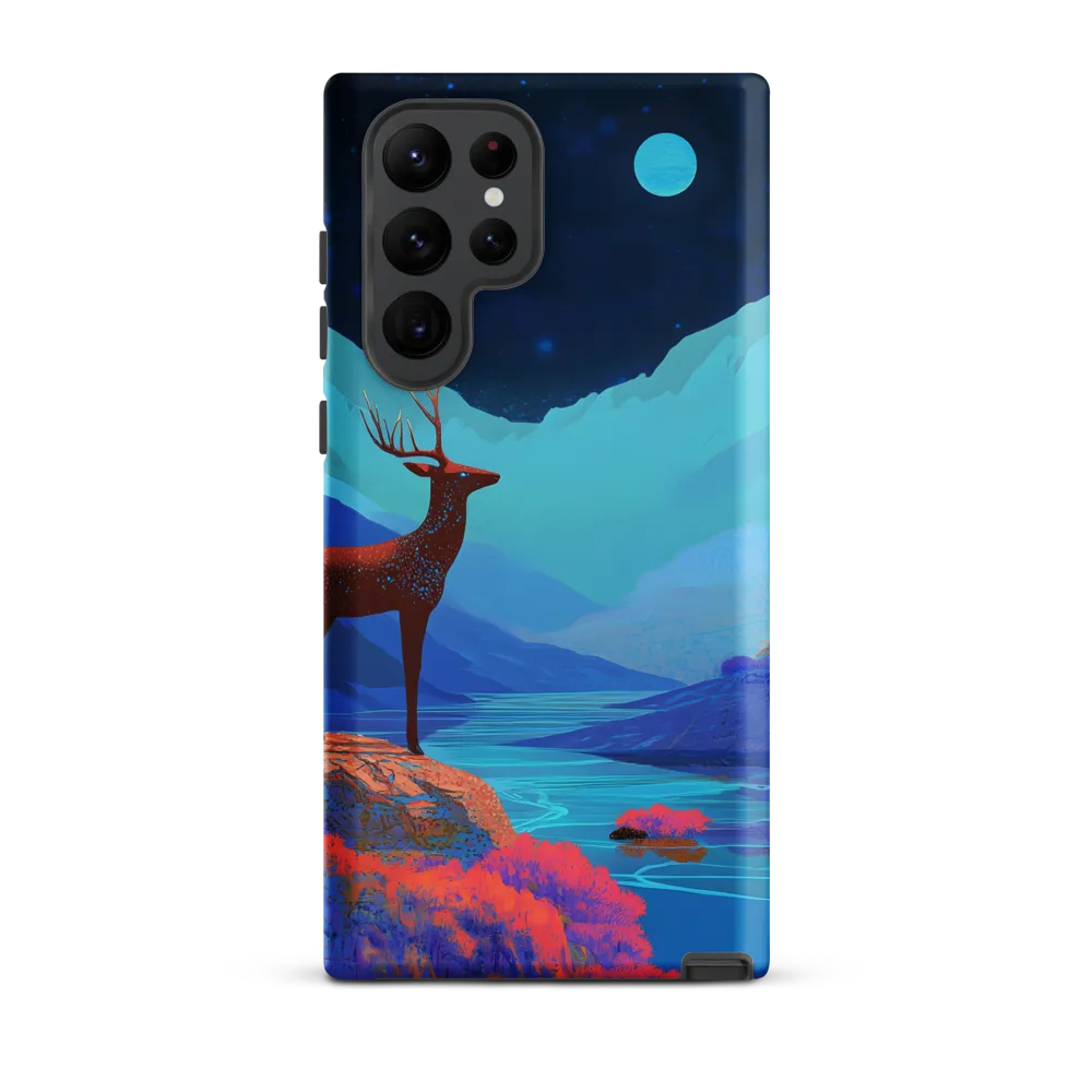 Cosmic Serenity: The Starlit Stag | Phone Case |  S22 Ultra | Tough Case | Matte