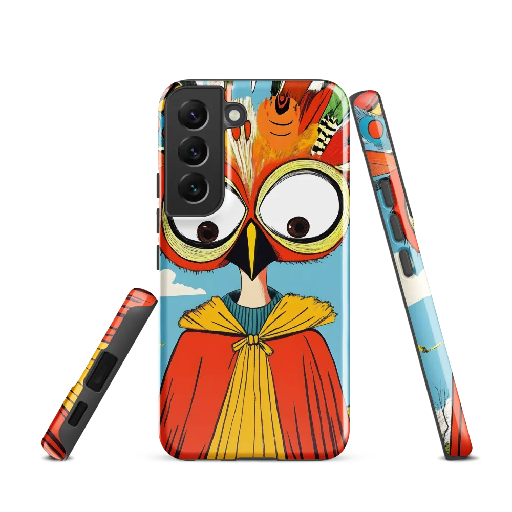 A Whimsical Encounter: The Owl-Human Fusion | Phone Case |  S22 | Tough Case | Glossy