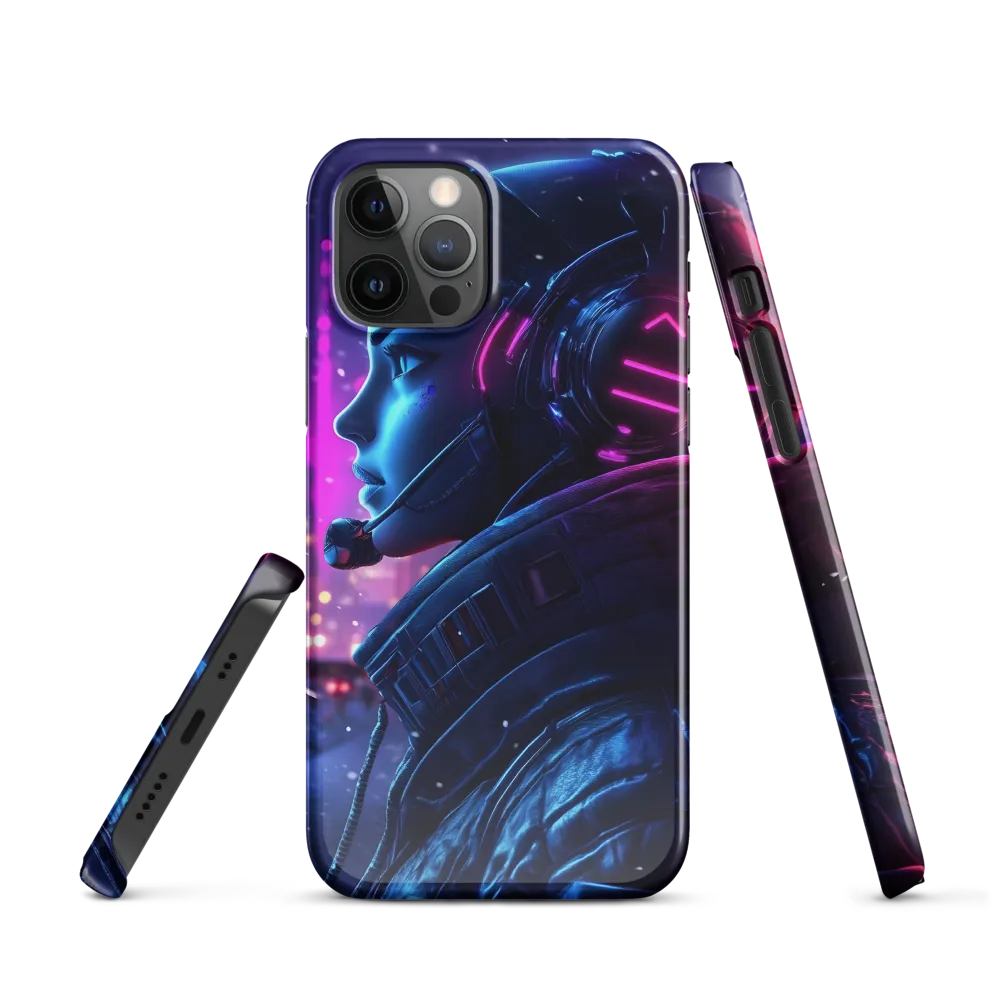 Dystopian Elegance: Cyberpunk Figure in Neon