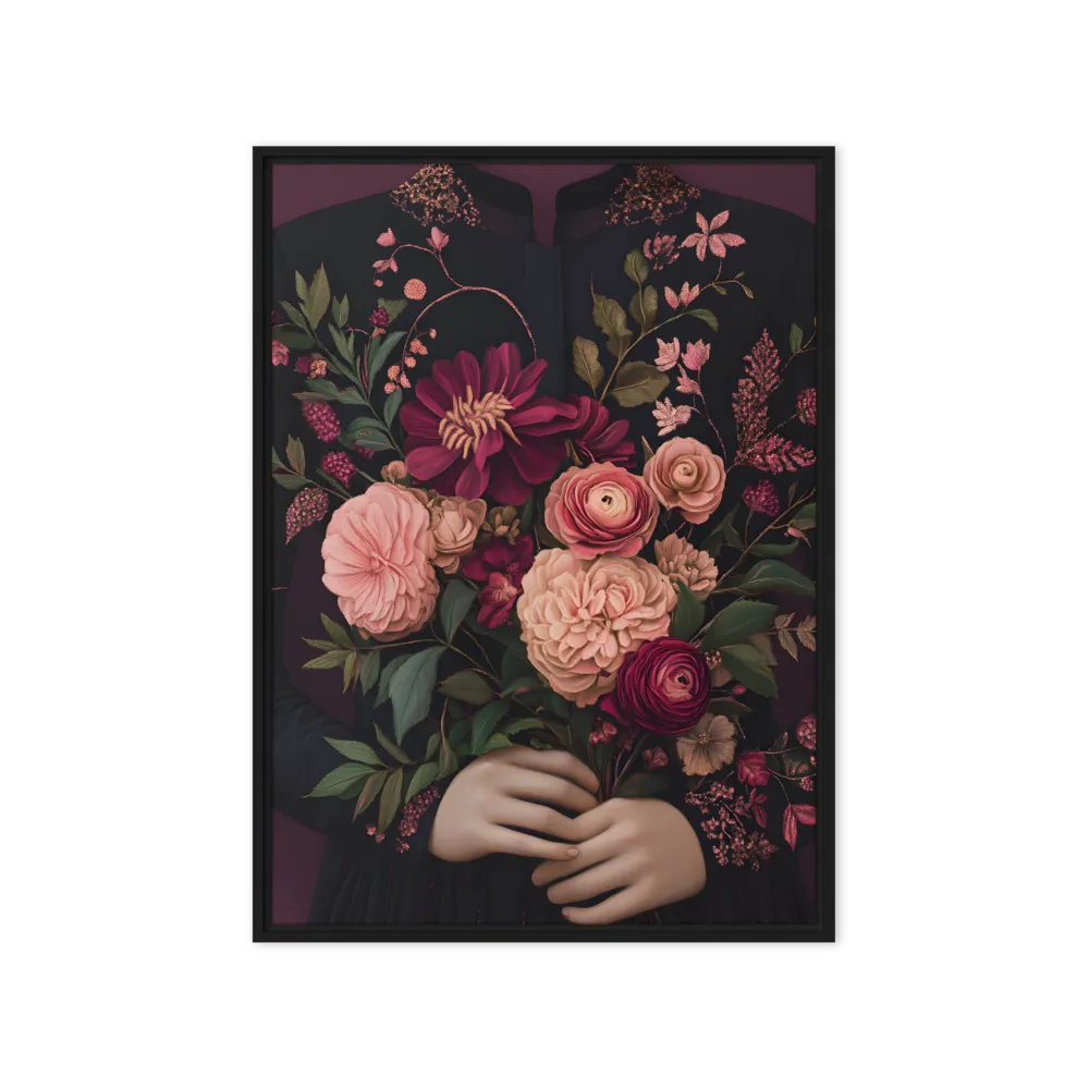 Botanical Elegance | Canvas with Black Frame | 20″×28″