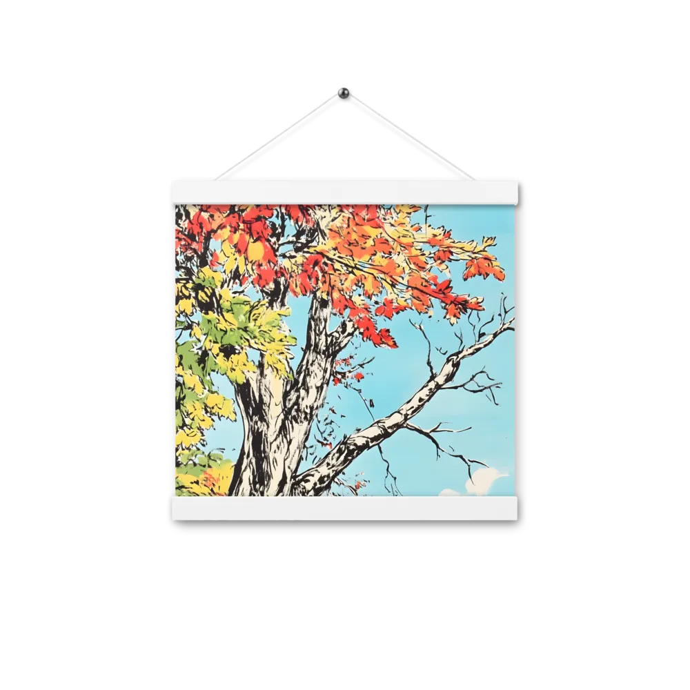Autumn's Embrace | Poster With White Wood Hanger | 12″×12″