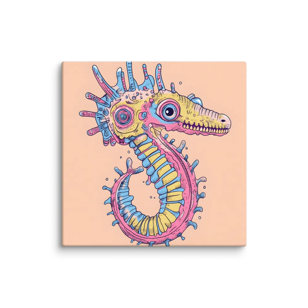 Whimsical Sea Dragon: An Intricate Fantasy | Canvas | 37″×37″