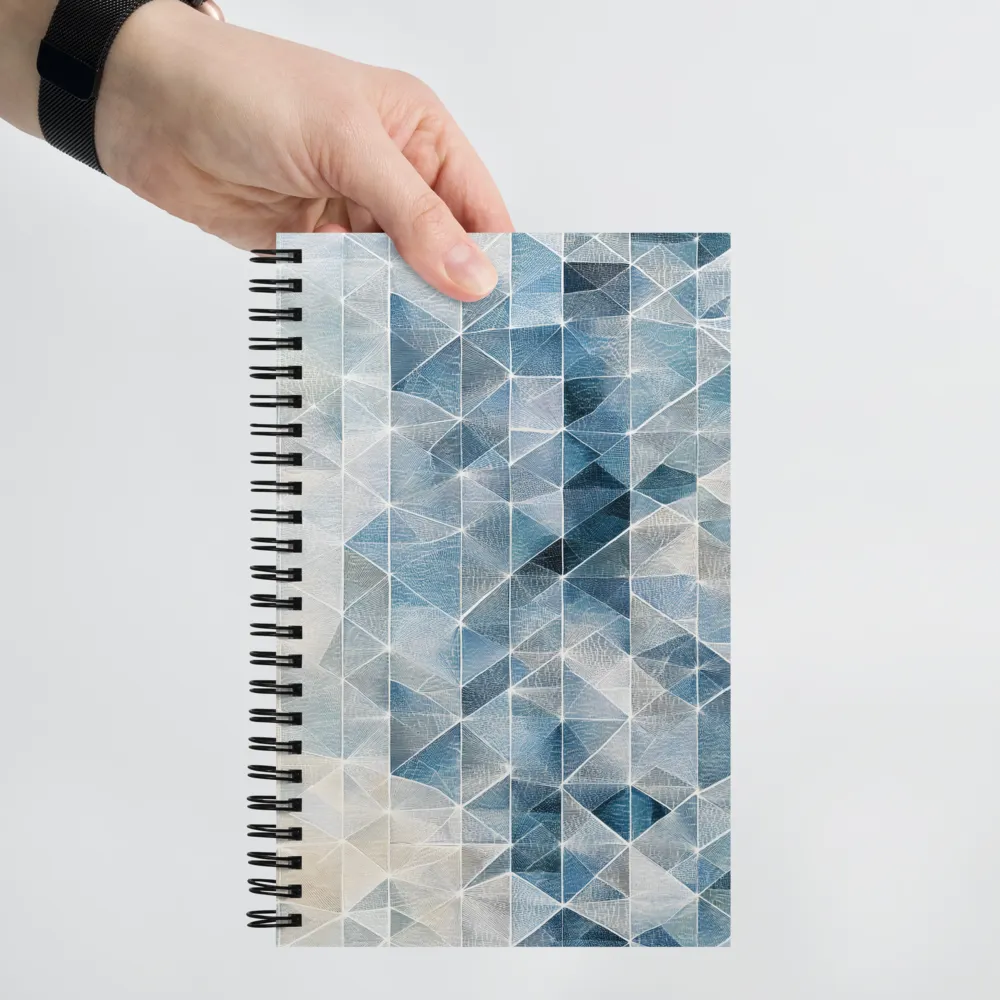 Geometric Harmony in Blue | Spiral Notebook