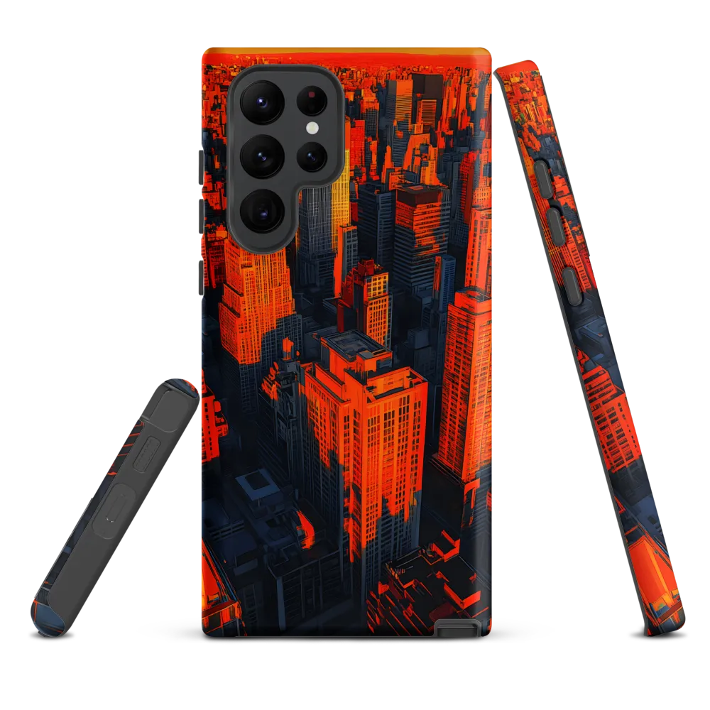 Urban Dawn: A Digital Ode to Skyscrapers | Phone Case |  S22 Ultra | Tough Case | Matte