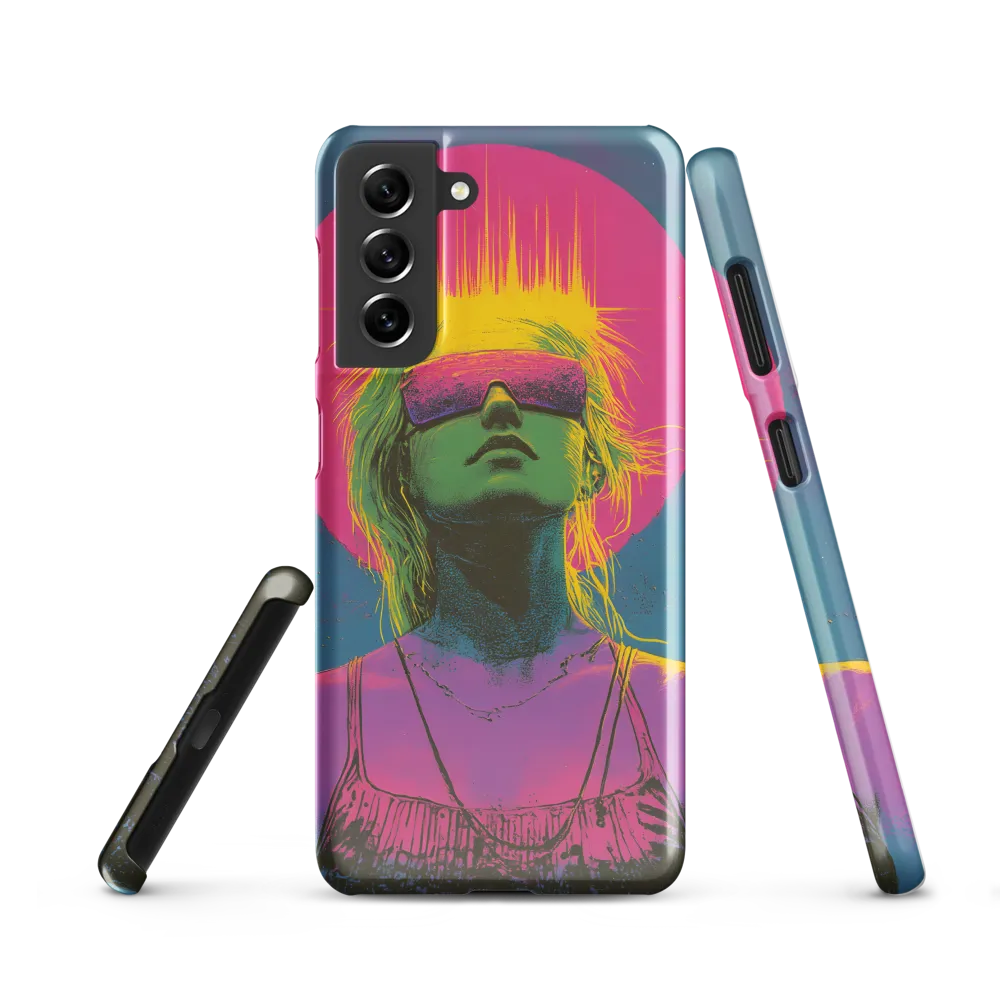 Neon Dreams: Portrait of a Modern Muse | Phone Case |  S21 | Snap Case | Glossy