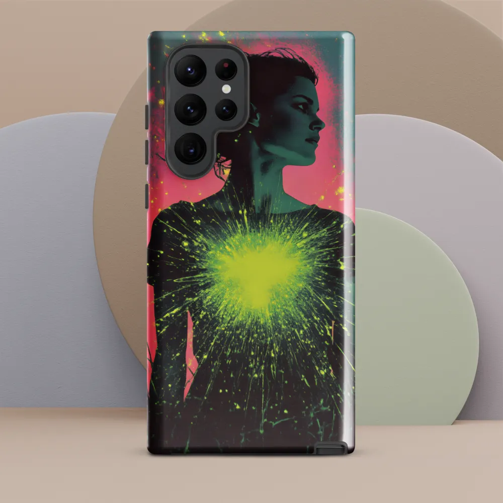 Cosmic Heart: A Surreal Portrait of Strength