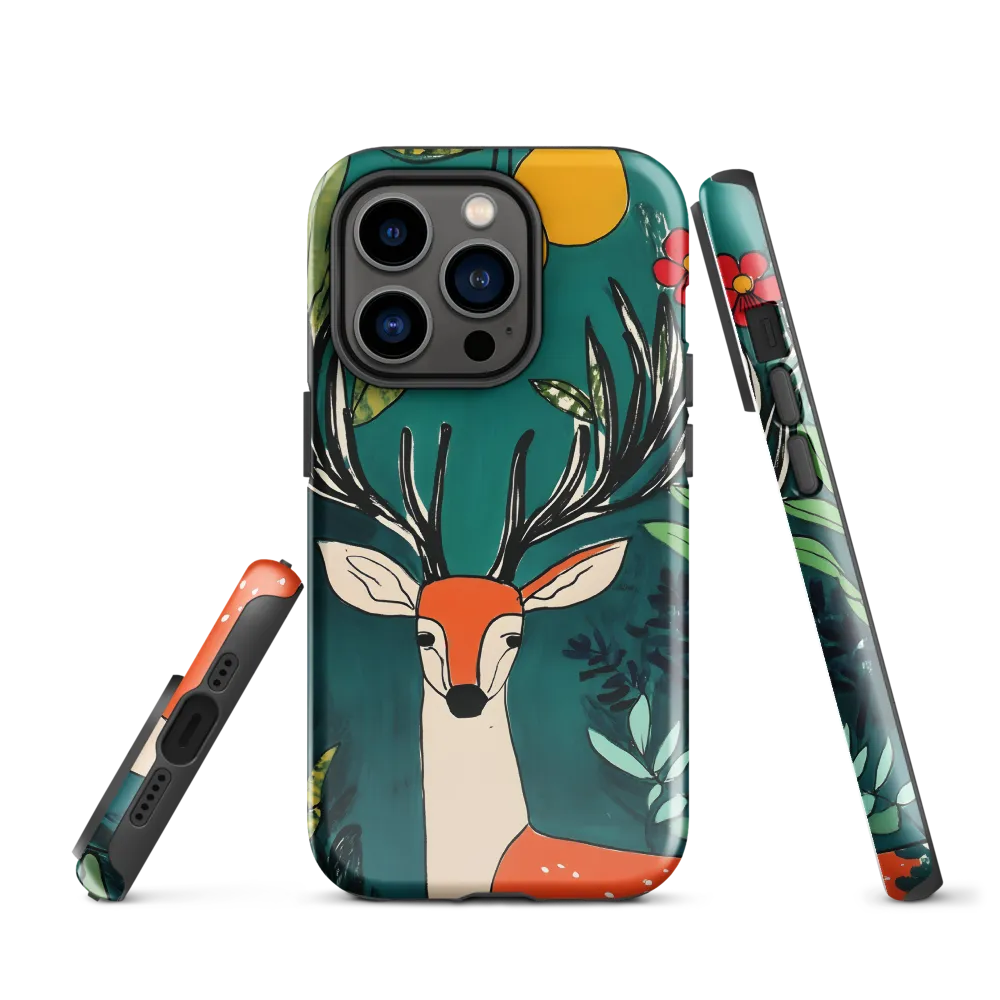 Nature's Embrace: The Majestic Deer | Phone Case |  14 Pro | Tough Case | Glossy