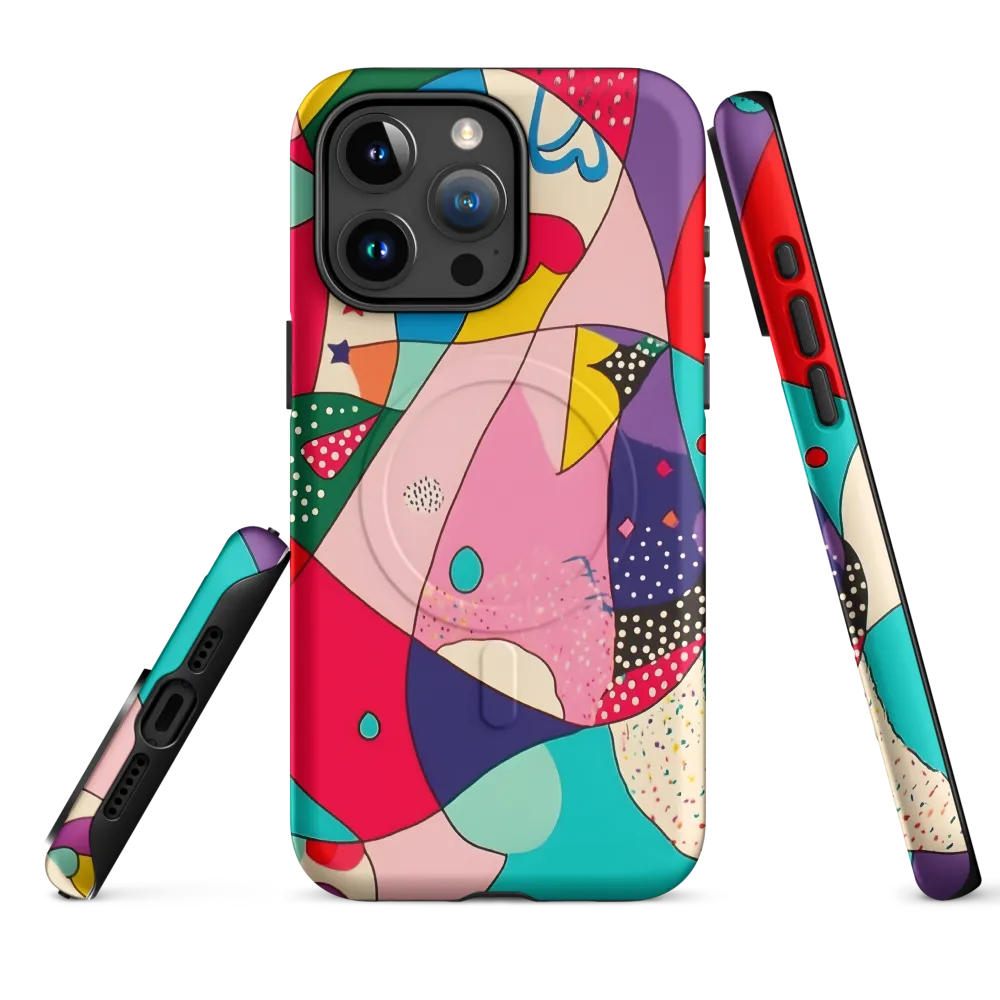 Playful Geometry in Color | Phone Case |  15 Pro Max | MagSafe® Tough Case | Matte