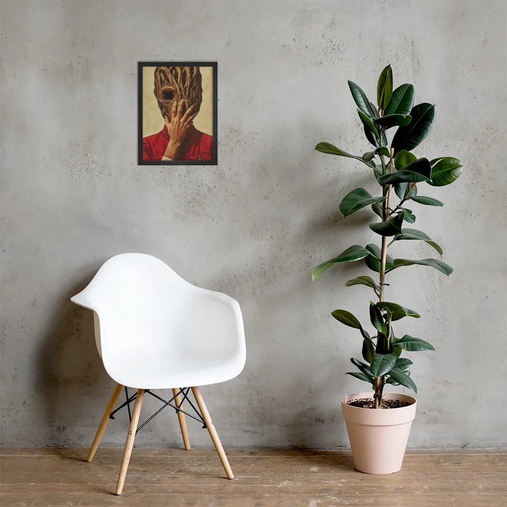 The Mask of Roots | Poster with Black Frame | 12″×16″