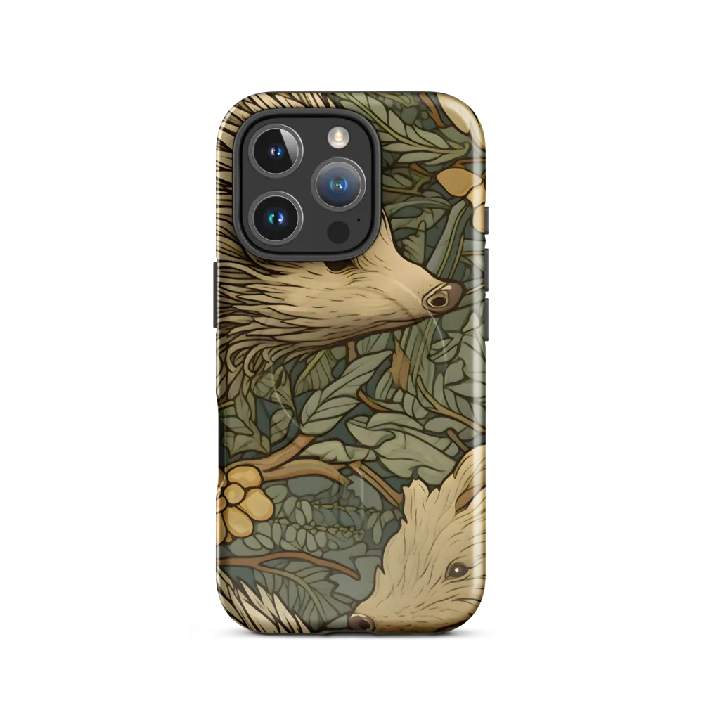 Whimsical Hedgehog Garden | Phone Case |  16 Pro | MagSafe® Tough Case | Glossy