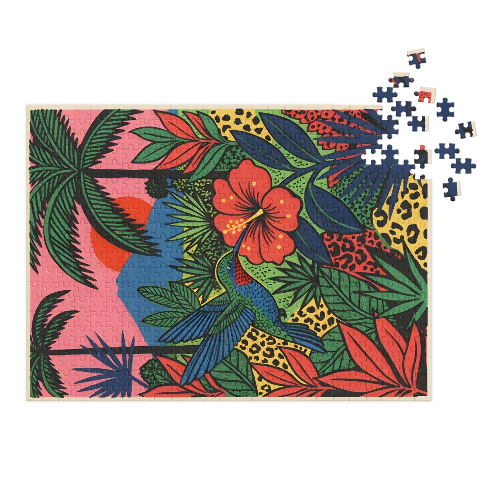 Jungle Hummingbird Serenade 
 Jigsaw Puzzle in Tin Box