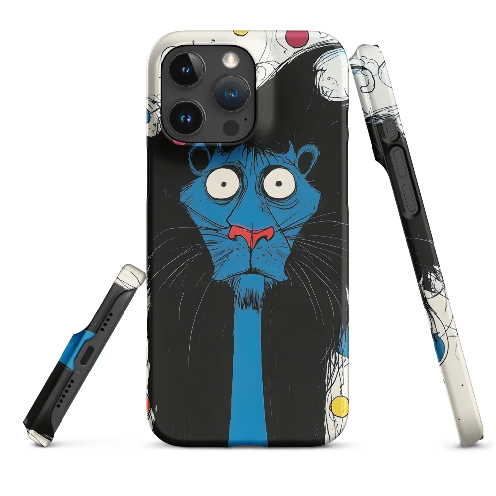 Whimsical Blue Lion