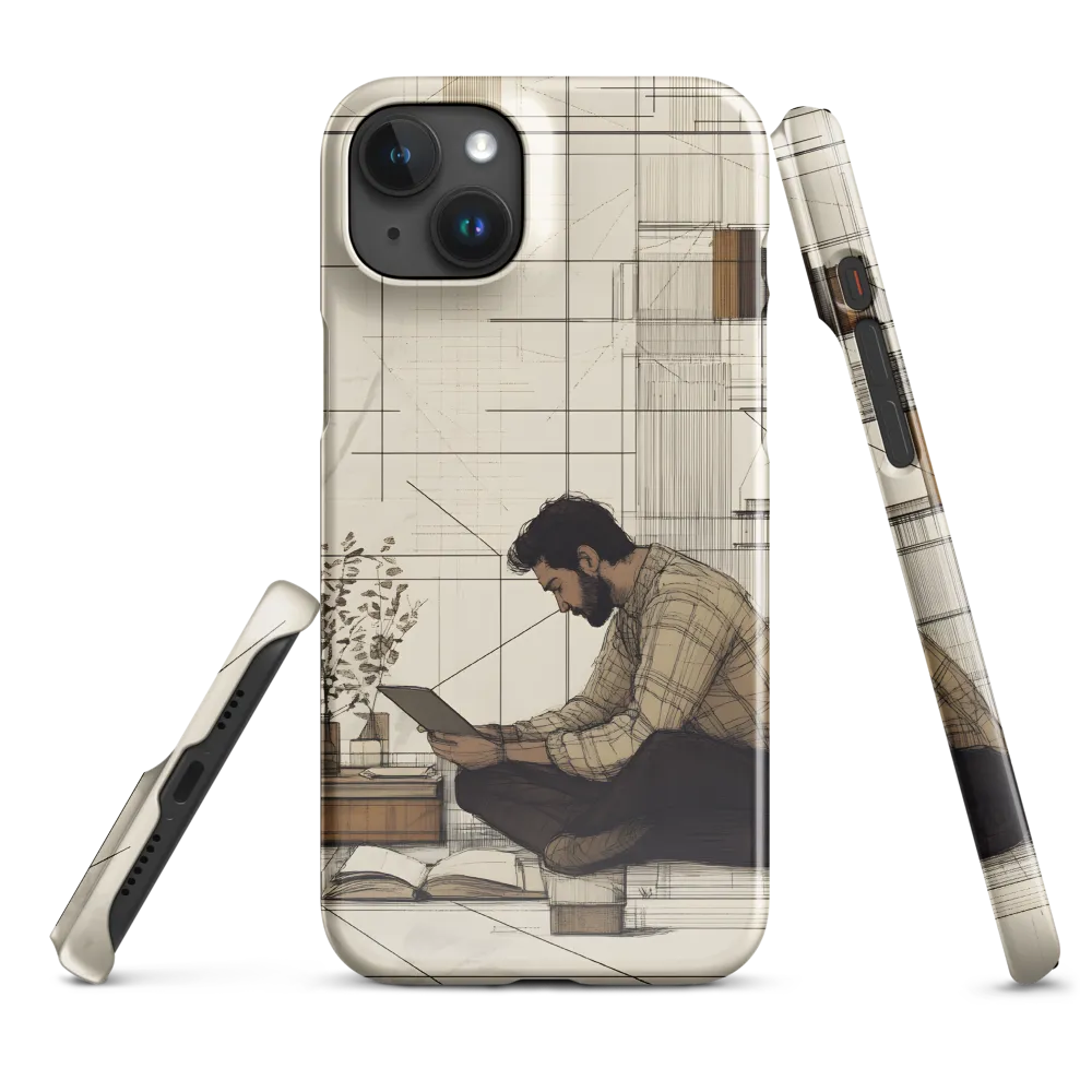 Quiet Reflections in Line | Phone Case |  15 Plus | Snap Case | Glossy