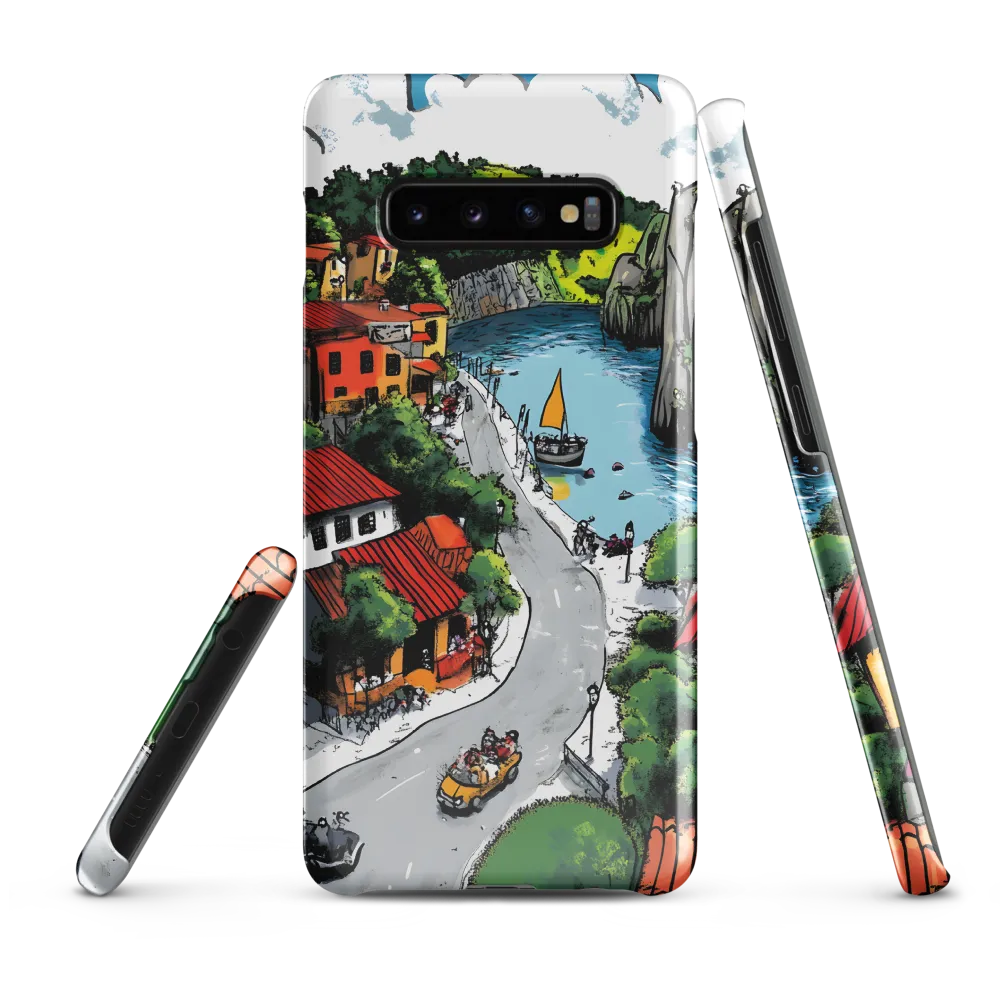 Whimsical Village by the Water | Phone Case |  S10 Plus | Snap Case | Glossy