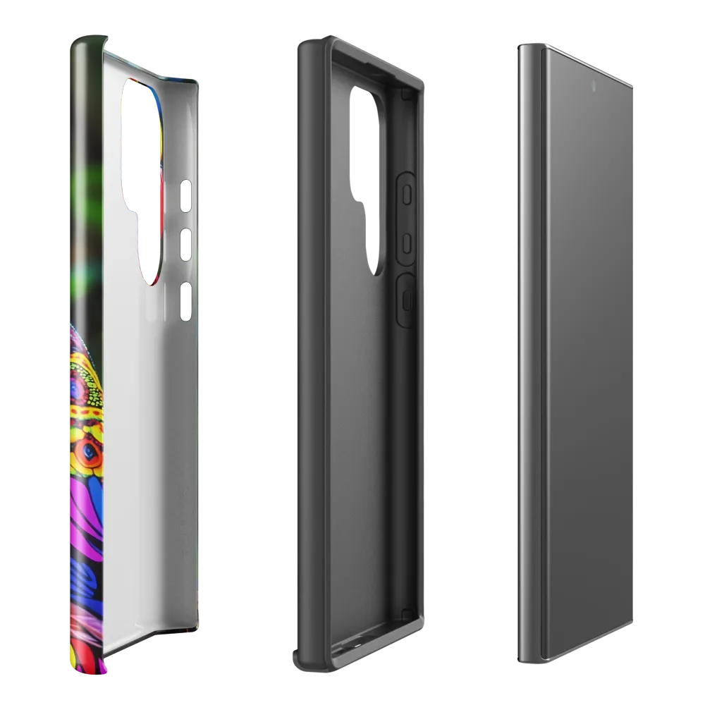 Vibrant Psychedelic Parrot | Phone Case |  S23 Ultra | Tough Case | Glossy