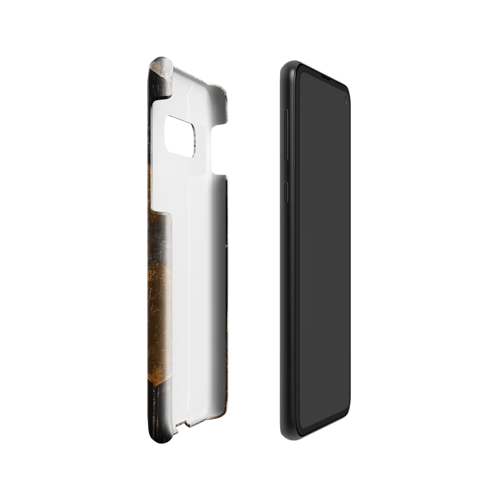 Geometric Harmony in Gold and Black | Phone Case |  S10e | Snap Case | Glossy